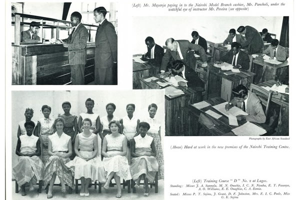 Training Bankers - a newsletter article on Barclays Bank employees who were in training - Oct 1959